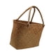 thumbnail image 4 of Bolsa Tejida De Ratán Rural Bolsas De Dulces Con Flores Para Parque Senderismo Al Aire Libre 34x14x21CM, 4 of 5