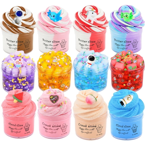 Kit de slime FYJIEKRIGOK de 12 piezas, suave, no pegajoso, DIY