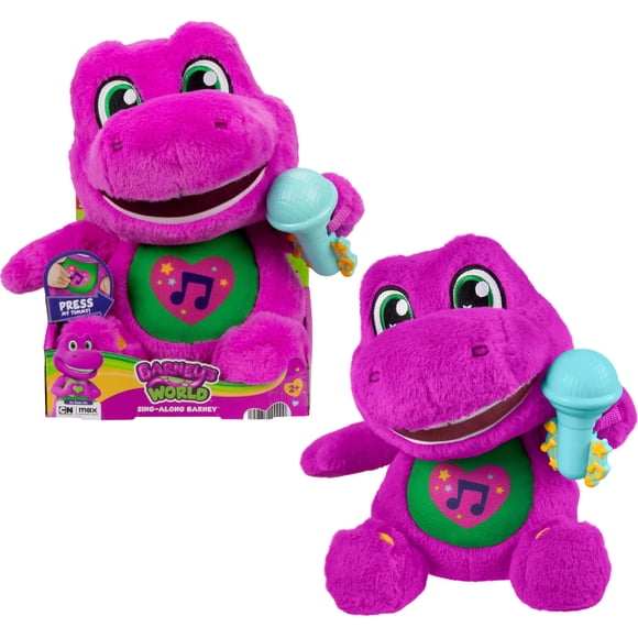 Peluche Barney World de Toy Fisher-Price para niños pequeños de 26,67 cm con sonido