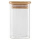 thumbnail image 1 of Frasco Hermetico Recipiente 600mL Vidrio Cuadrado 12cm Bambú, 1 of 5
