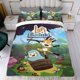 thumbnail image 4 of Lupi y Baduki Conjunto de sábanas temático, trío de piezas, cómodo y amigable con la piel, diseño único, regalo de decoración para el hogar para familiares, amigos y fans,135cm *200cm, 4 of 6