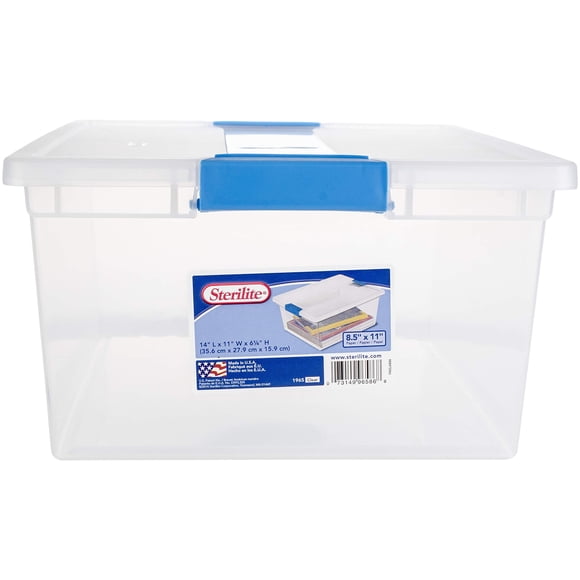 Caja organizadora Sterilite Deep Clip 36 x 28 x 16 cm con tapa transparente