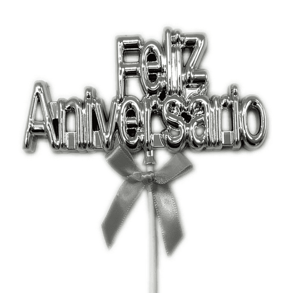 Deco Torta Fa 3D Plateado X1 Uni