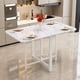 thumbnail image 1 of Mesa De Comedor Plegable Multiuso Efecto Mármol 120x60x75cm, 1 of 4