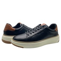 Zapatilla Tommy Hilfiger Hines Para Hombre, Color Negro/Coñac, Talla 10.5Us