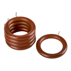 Metalhsa - Pack 10 Anillas De Madera Color Chocolate 28 Mm