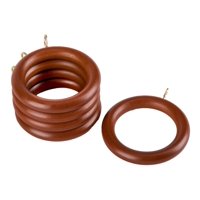 Metalhsa - Pack 10 Anillas De Madera Color Chocolate 35 Mm