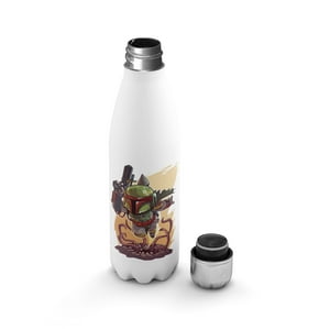 Creango - Botella Agua Termica Boba Fett Star War De Acero Inoxidable