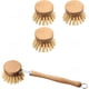 thumbnail image 1 of Juego de 4 cepillos para platos, cepillos de cocina de madera con mango de madera - Cepillo de limpieza de ollas y sartenes de madera con cabezal reemplazable, 1 of 7