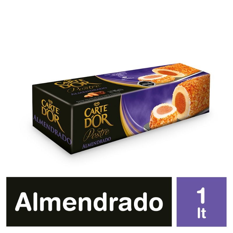 Postre Helado Congelado Almendrado Caja 1 L Carte Dor