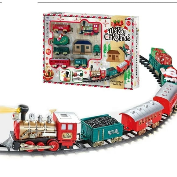Tren De Navidad 35 Piezas Con Luz Y Sonido 572 Cm De Rieles