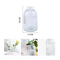 Xianzhu - Jarrón Plisado Transparente 20 X 13 Cm