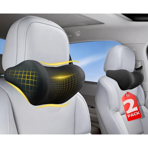 Almohada para Cuello de Auto Allaboutsla 2-Pack de Espuma Viscoelástica con Soporte