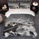 thumbnail image 1 of 3pcs Black And White Sword Domain Heroes Frantic Battle Blade Light Storm North Sword Jianghu Pattern Korean Style Ins Style Theme Three-Piece Set Soft And Comfortable Bedding Set, 1 of 5