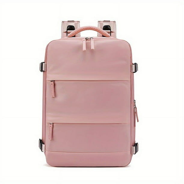 1pc Men Women Travel Backpack With USB Charging Port, Business Laptop Backpack With Independent Shoes Storage, Computer Notebook Bag Fits For 16inch Laptop, School Backpack, Large Capacity Travel Bag