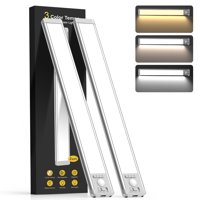 Lámpara Para Debajo Del Armario Mcgor, 14,7 Pulgadas, 3 Colores, Temperaturas, Paquete De 2