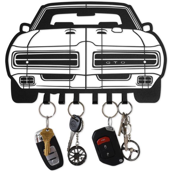Portallaves MOOH de 6 ganchos Pontiac GTO 1969 negro