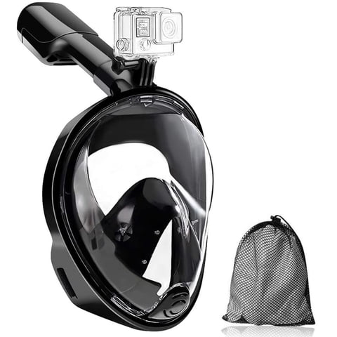 Ez-Life - Mascara Buceo Full Face L/Xl Silicona Negra Adulto