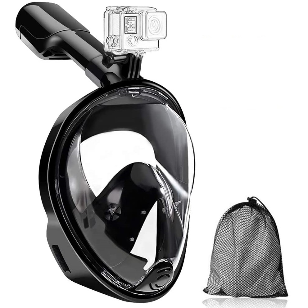 Ez-Life - Mascara Buceo Full Face L/Xl Silicona Negra Adulto