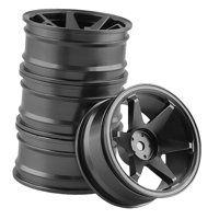 Magideal - Reemplazo De Llanta De Cubo De Rueda De Coche Rc De 4 Piezas 5,2 Cm Para 1:10 Rc En Carretera Touring Piezas De Accesorios De Coche Diy Modificación D Negro