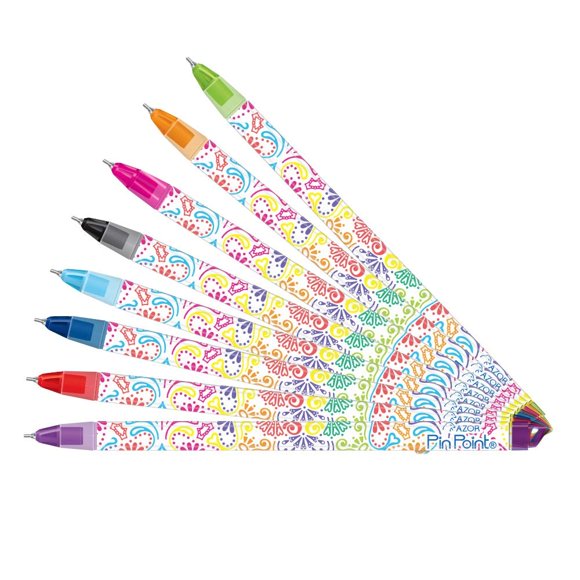 Bolígrafos AZOR Greks, juego de 8 bolígrafos de punta fina, 0,7 mm