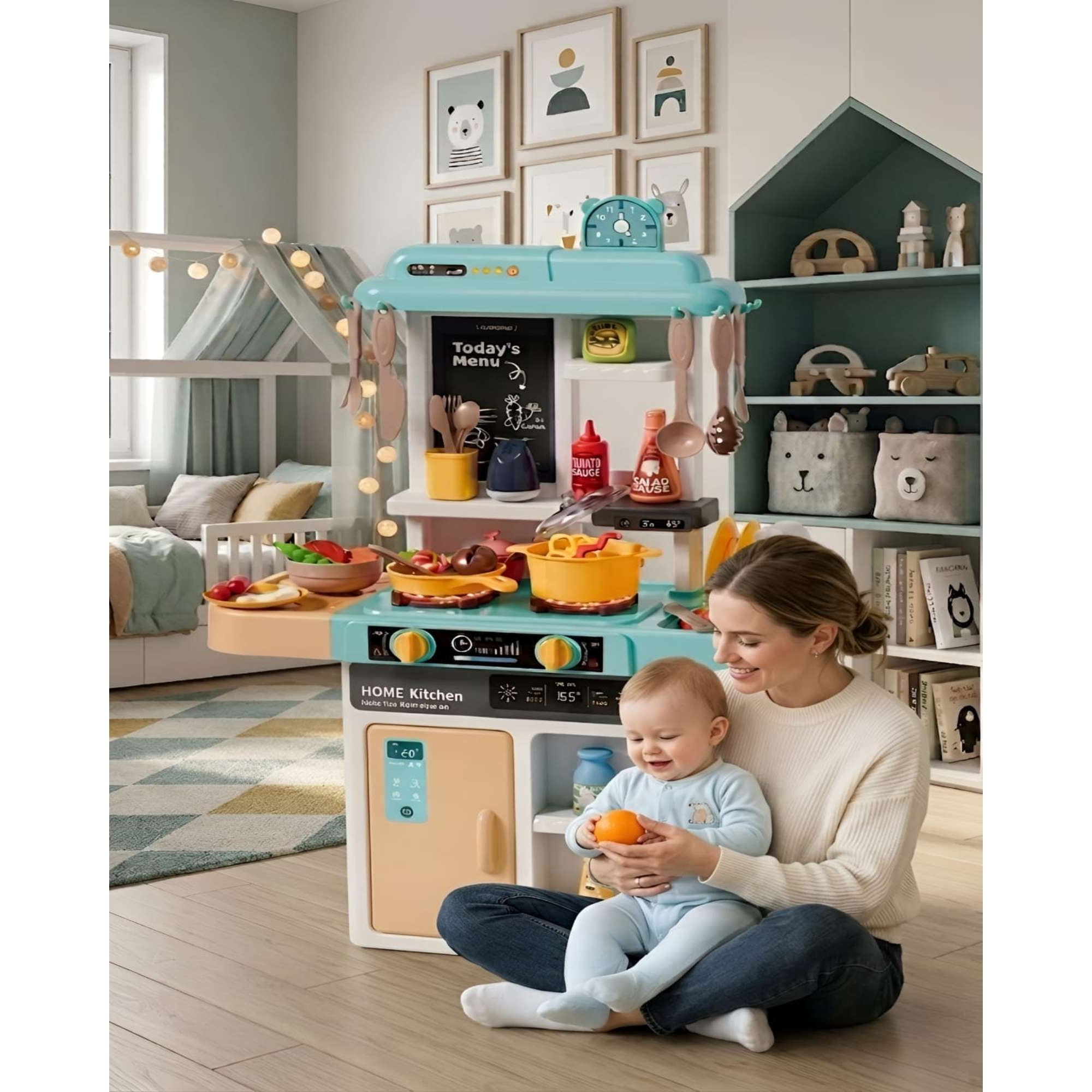 Myl Todo Hogar - Cocina De Juguete Infantil 43 Piezas Con Luz Y Sonido 68 Cm
