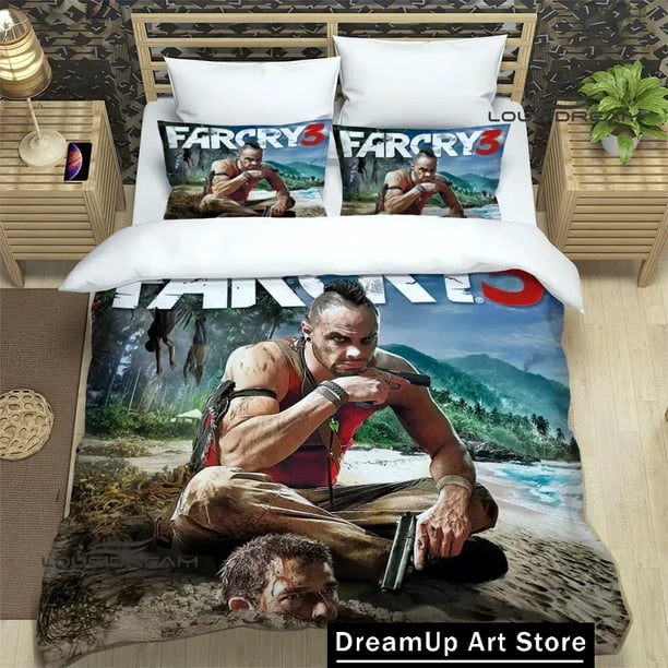Far CryBedding Set Quilt Cover Bed Cover with Pillowcase Boys Adult Home