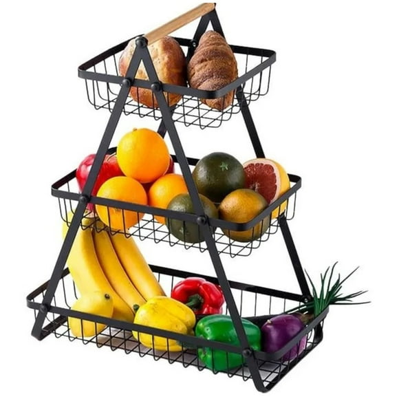 Cesta Para Frutas Vegetales Organizador Multiusos 3 Niveles 2024