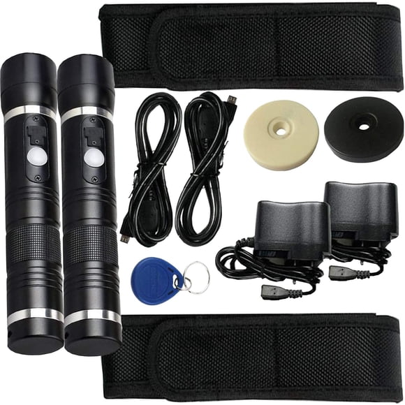 2 juegos de kits de sistema completo RFID Security Guard Patrol Tour de nueva generación con linterna LED incorporada (para SOS), 20 piezas de Check Points, 5 piezas de etiquetas fob de Patrolman