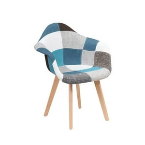 Habita2 Chile - Sitial Butaca Tapiz Chenille Patch Wood - Celestoide