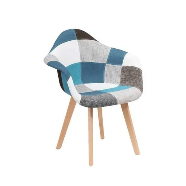 Sitial Butaca Tapiz Chenille Patch Wood - Celestoide