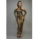 thumbnail image 1 of Vestido Fruncido Metalizado con Mangas, 1 of 5