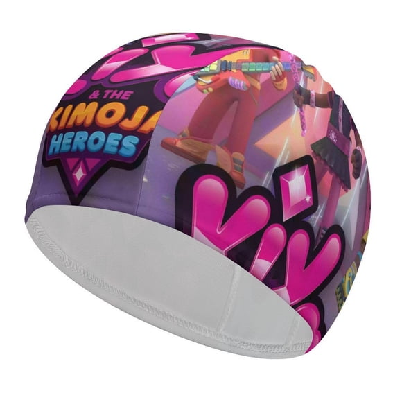 Kiya y los héroes Kimoja Gorro de Natación de Licra, Gorro de Baño de Tela Cómoda, Gorro Elástico Antideslizante para Hombres, Mujeres y Niños