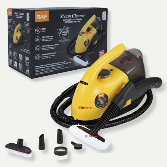 Limpiador A Vapor Sanitizador Multiuso 1800w Amarillo 1000ml Multifunción 15 En 1