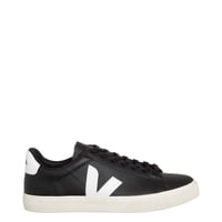 Zapatillas Veja Campo De Piel Sin Cromo Para Hombre, Color Blanco Y Negro