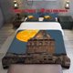 thumbnail image 1 of 3pcs Moon and Architecture Themed Bedding Set Duvet Cover and Pillowcases, 1 of 5