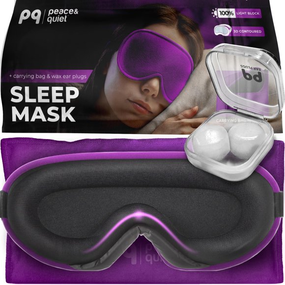 Máscara de Sueño Peace&Quiet PQ 3D Contorneada para Bloqueo de Luz