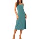 thumbnail image 2 of INSPIRE CHIC Vestido de Noche de Mujer de Rayón Suave sin Mangas con Tirantes Finos y Cuello Redondo para Primavera Verano Relajación S Azul Pavo Real, 2 of 6