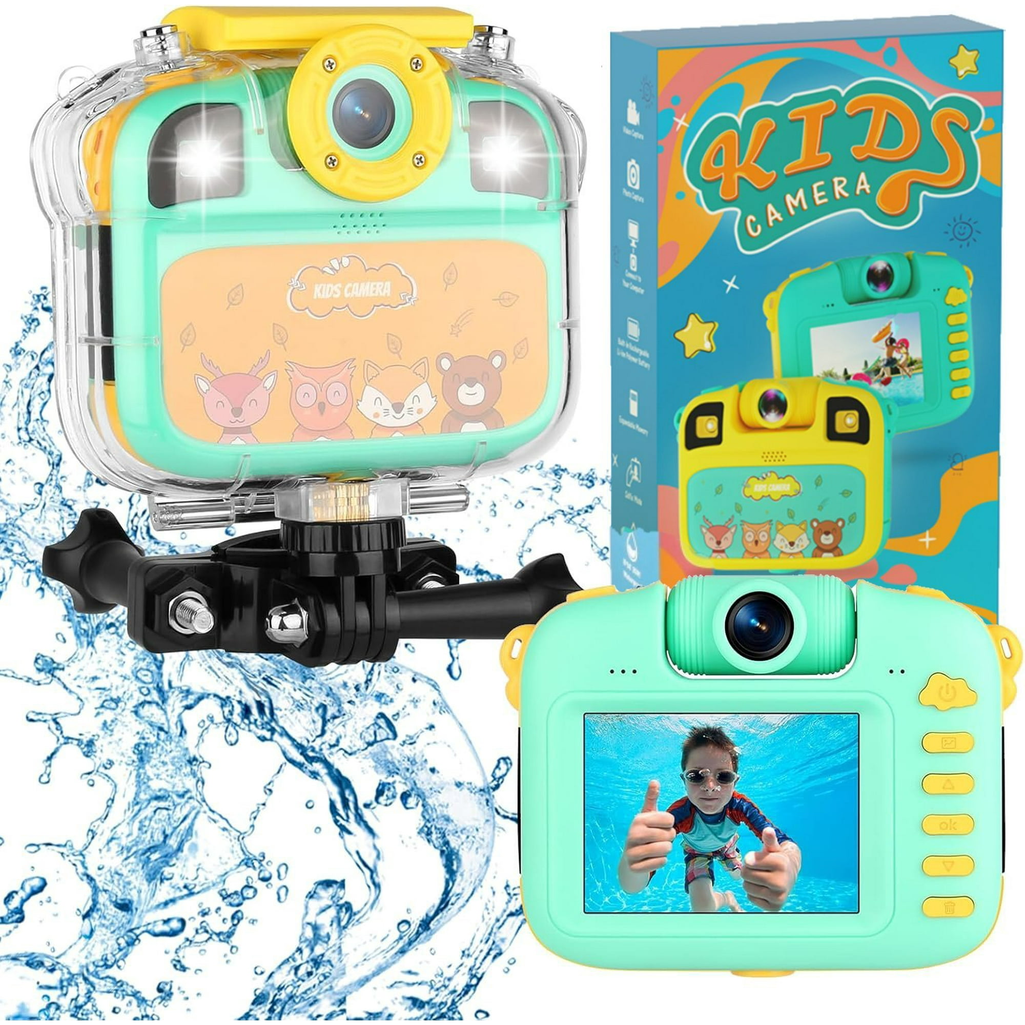 Innedd - Cámara Deportiva Infantil Impermeable 1080p Pantalla Acción