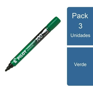 Pilot - Pack 3 Marcador Permanente Sca100 Fino Verde