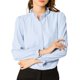 thumbnail image 2 of Blusa de Manga Larga con Cuello Alto y Volantes para Mujer de INSPIRE CHIC, Color Azul Claro Talla L, 2 of 8