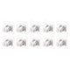 thumbnail image 1 of 10pcs Soporte Para Barra De Cortina Gancho Para Cortinas ABS Soporte De Pared Barra De Toalla Fija Para El Hogar Blanco, 1 of 5