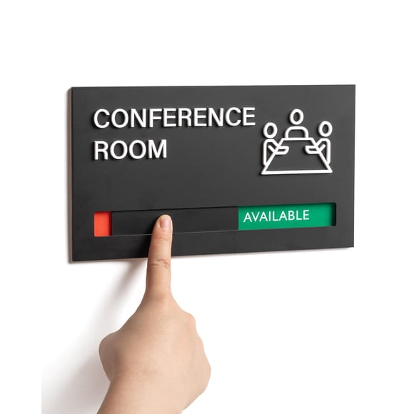 Señal de Puerta Abudada 22x13 cm para Sala de Conferencias con Deslizador