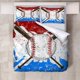 thumbnail image 1 of Baseball Print Quilt Duvet Cover Set Bed Linen Bedspread Home Textiles3-Piece Bedding Set, 1 of 5