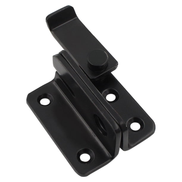 Pestillo Abatible Para Puerta, Pestillo De Seguridad Para Puerta, Cierre Para Ventana De Garaje, Granero, Negro, L, Abierto A La Derecha