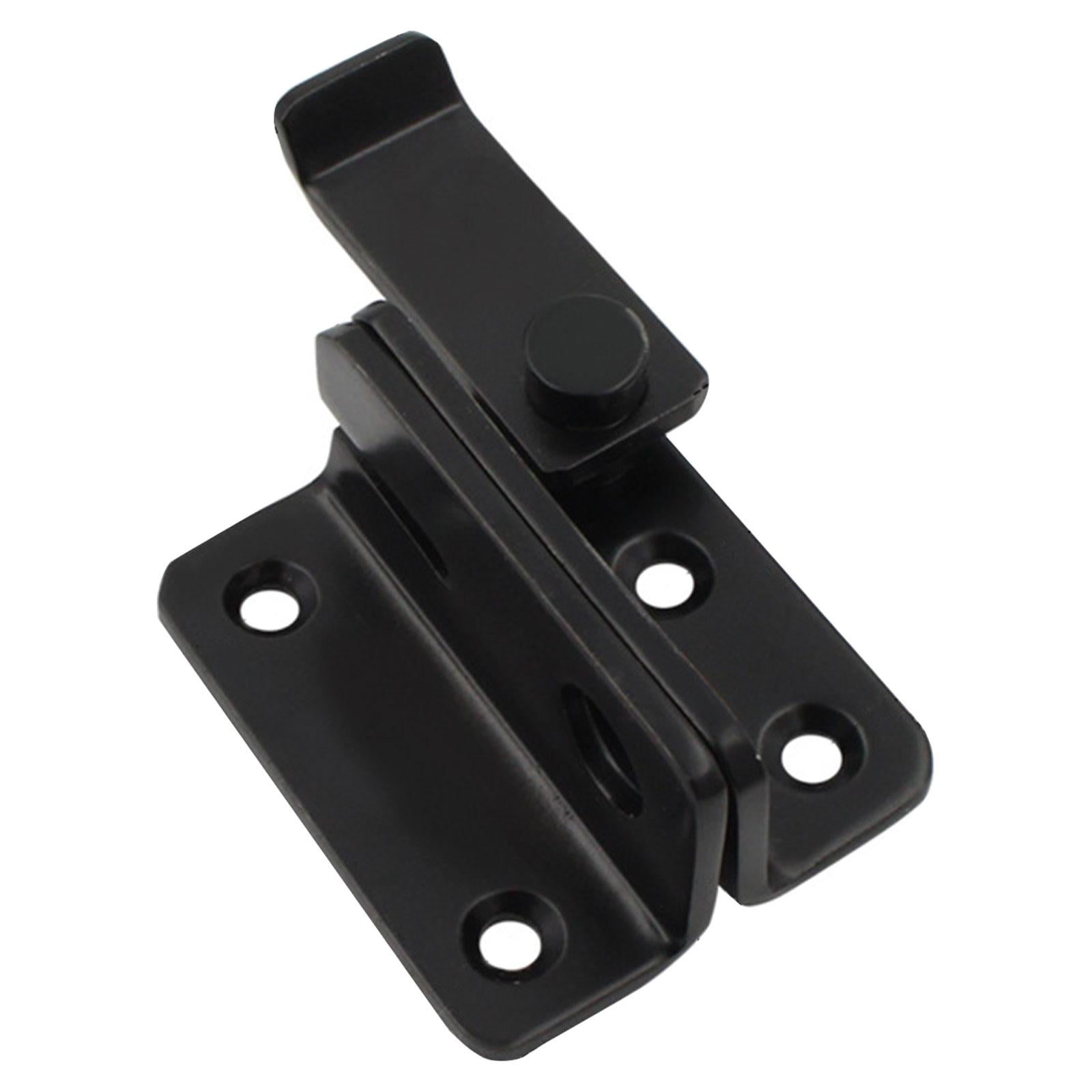 Bothyi - Pestillo Abatible Para Puerta, Pestillo De Seguridad Para Puerta, Cierre Para Ventana De Garaje, Granero, Negro, L, Abierto A La Derecha