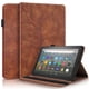 thumbnail image 1 of Funda con relieve del Árbol de la Vida para tablet Kindle fire7(2022） con soporte, ranuras para tarjetas y soporte para lápiz óptico. Marrón, 1 of 5