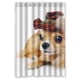 thumbnail image 1 of Cortina de ducha con diseño de perro con sombrero, juego de cortinas de baño con ganchos, tamaño 48 x 72 pulgadas, 1 of 3