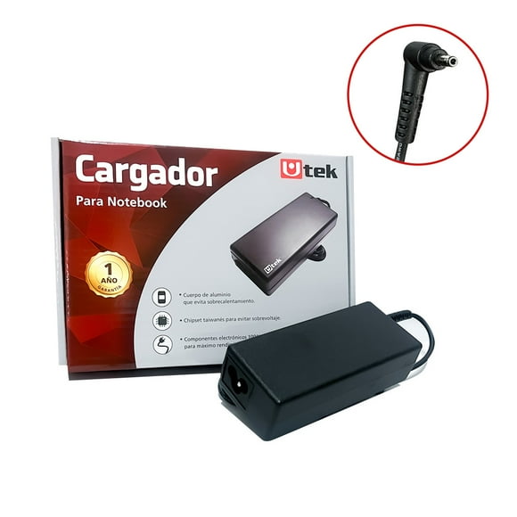 Cargador Notebook Compatible Asus 19v 3.42A Certificado UT-AS65