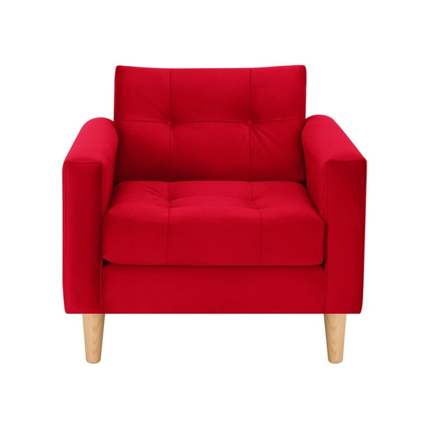 Sofa Retro 1c Felpa 05 Rojo